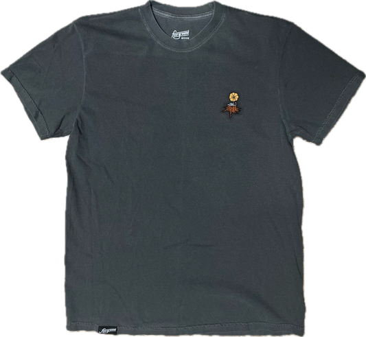 Tree Trunk Phonograph Embroidered T-Shirt