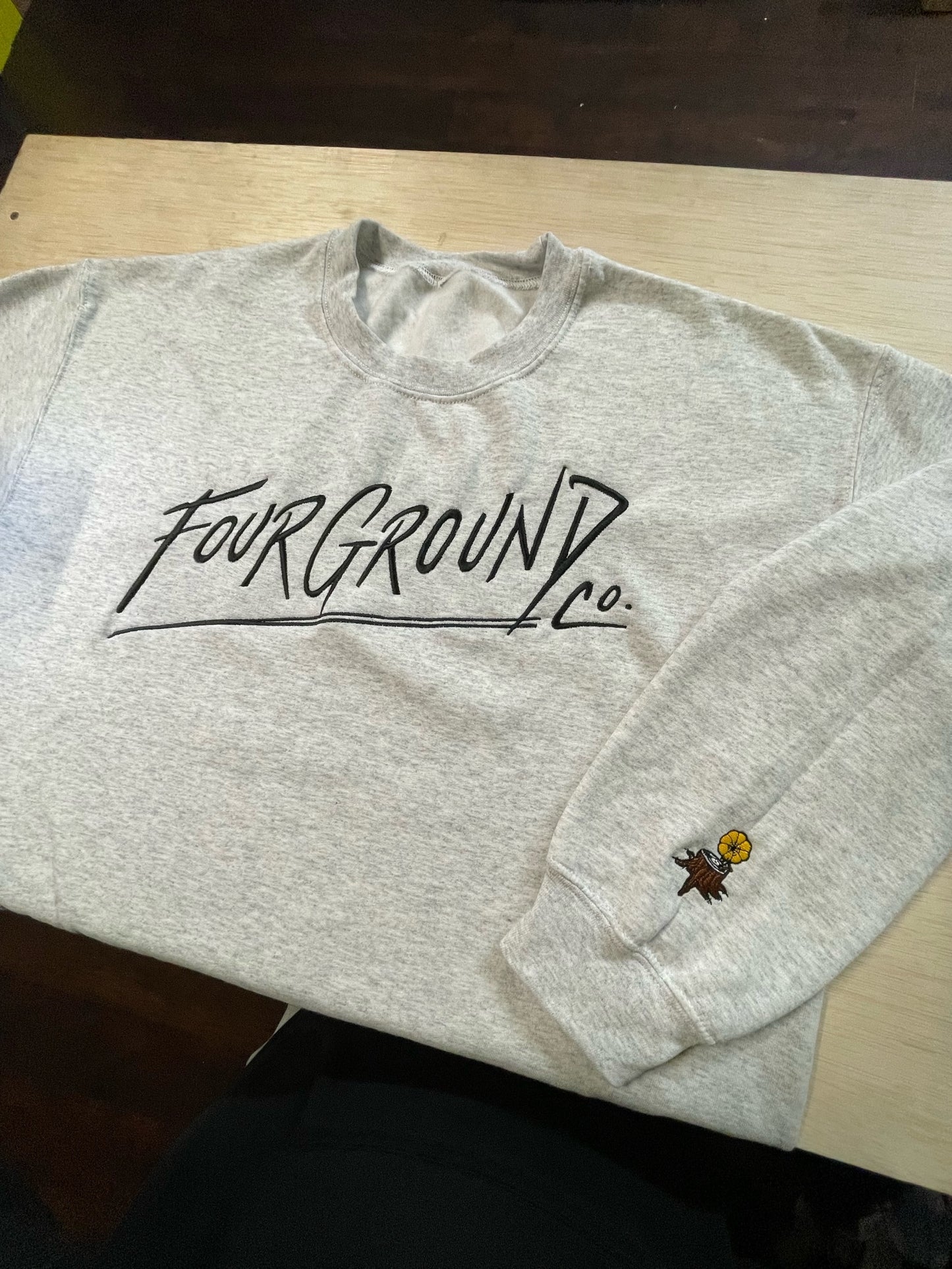 FourGround Co Scribed Font Crew Neck Sweater